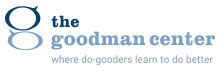 The Goodman Center, where do-gooders do better.  logo